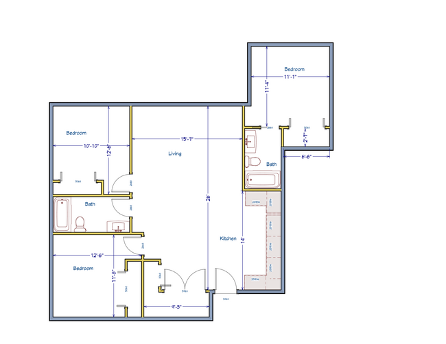 Floorplan - Rosewood Apartments