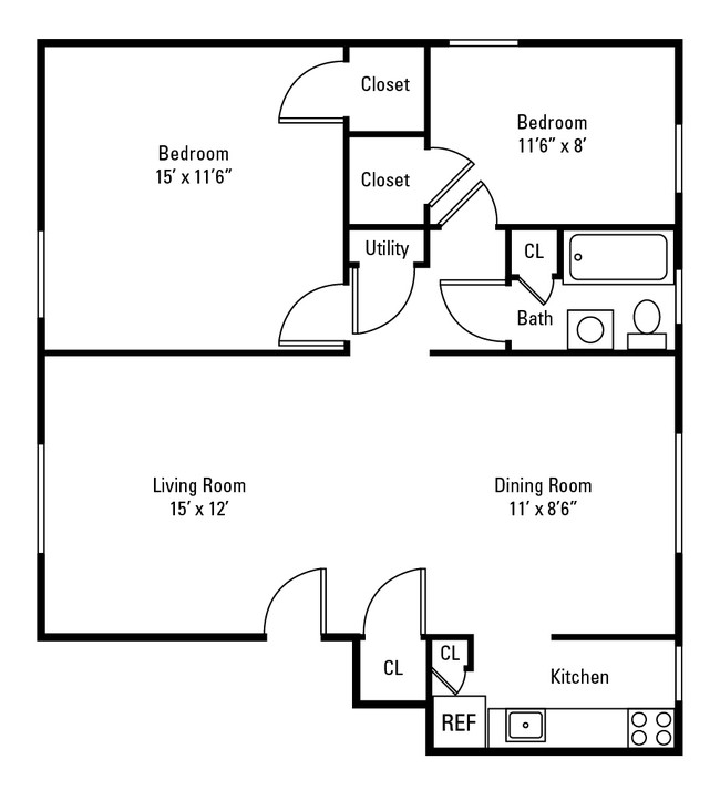 Floorplan - Brighton Gardens Apartment Homes