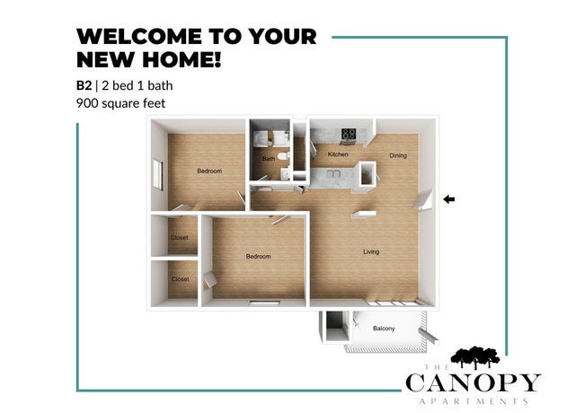 2 bed 2 bath - The Canopy