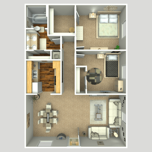 Floorplan - Riverview Apartments