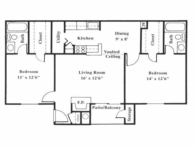 2BR/2BA - Greentree Apartments