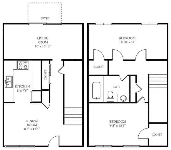 2BR/1BA 950 sq ft - Coach Lantern Apartments, LLC