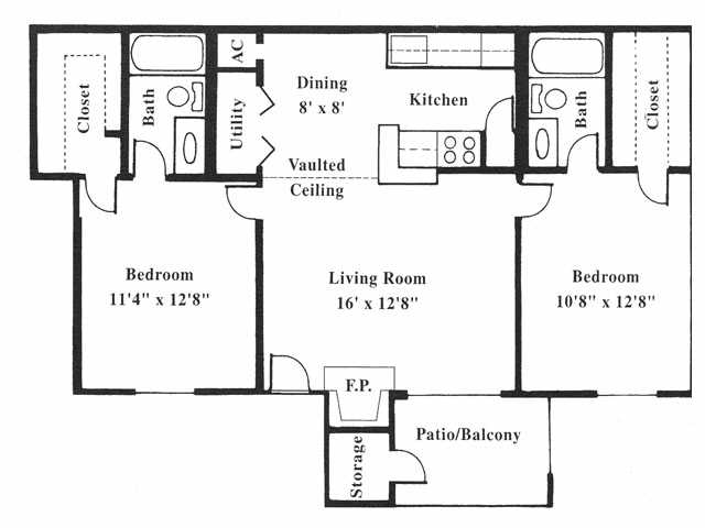 2BR/2BA - Greentree Apartments