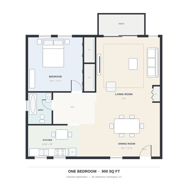 Floorplan - Lakeview Apartments