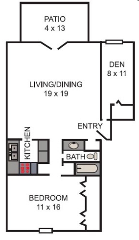 1BR/1BA - Chapel Hill Apartments