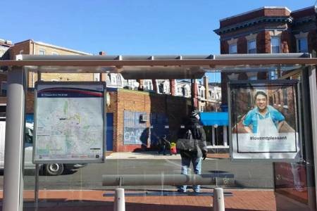 Bus station across street - 3210 17th St NW