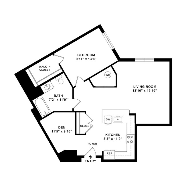 Poppy - 1 Bed, 1 Bath, 819-831 sq. ft. - Oakwood Meadow Senior Residences