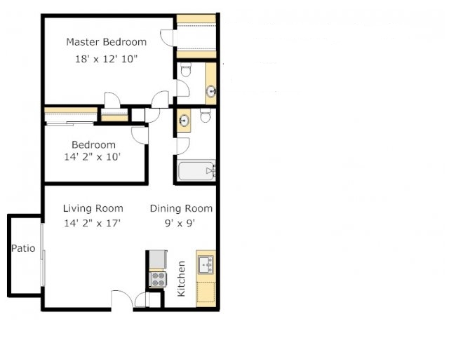 2BR/1.5BA - Vista Terrace Apartments