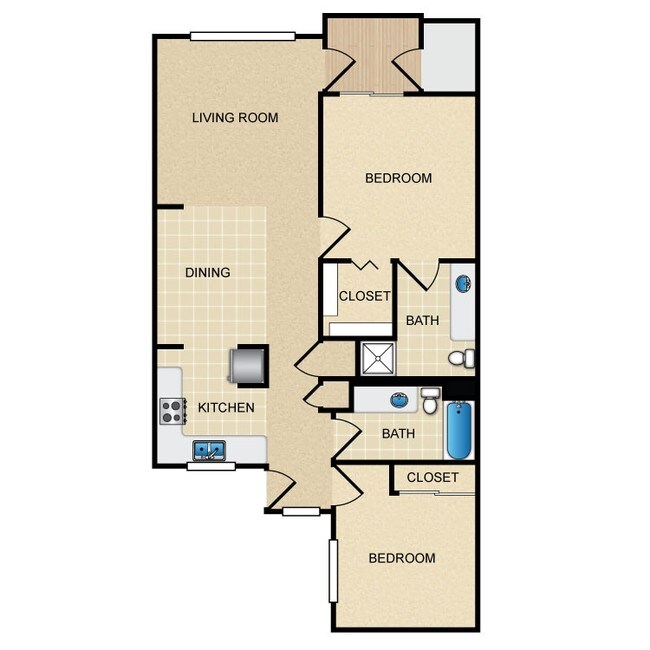 Unit B - Copper Ridge Apartments