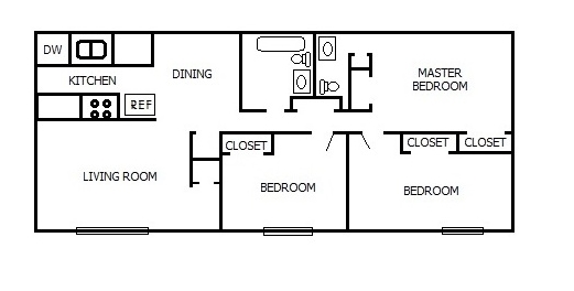 3BR/2BA - North Park Apartments