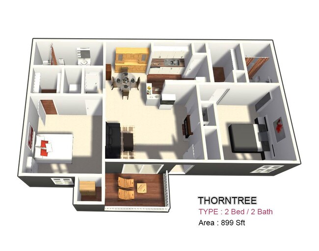 Two Bed / Two Bath - Thorntree