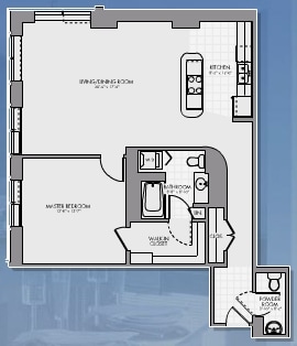 1BR/1BA - SKY55