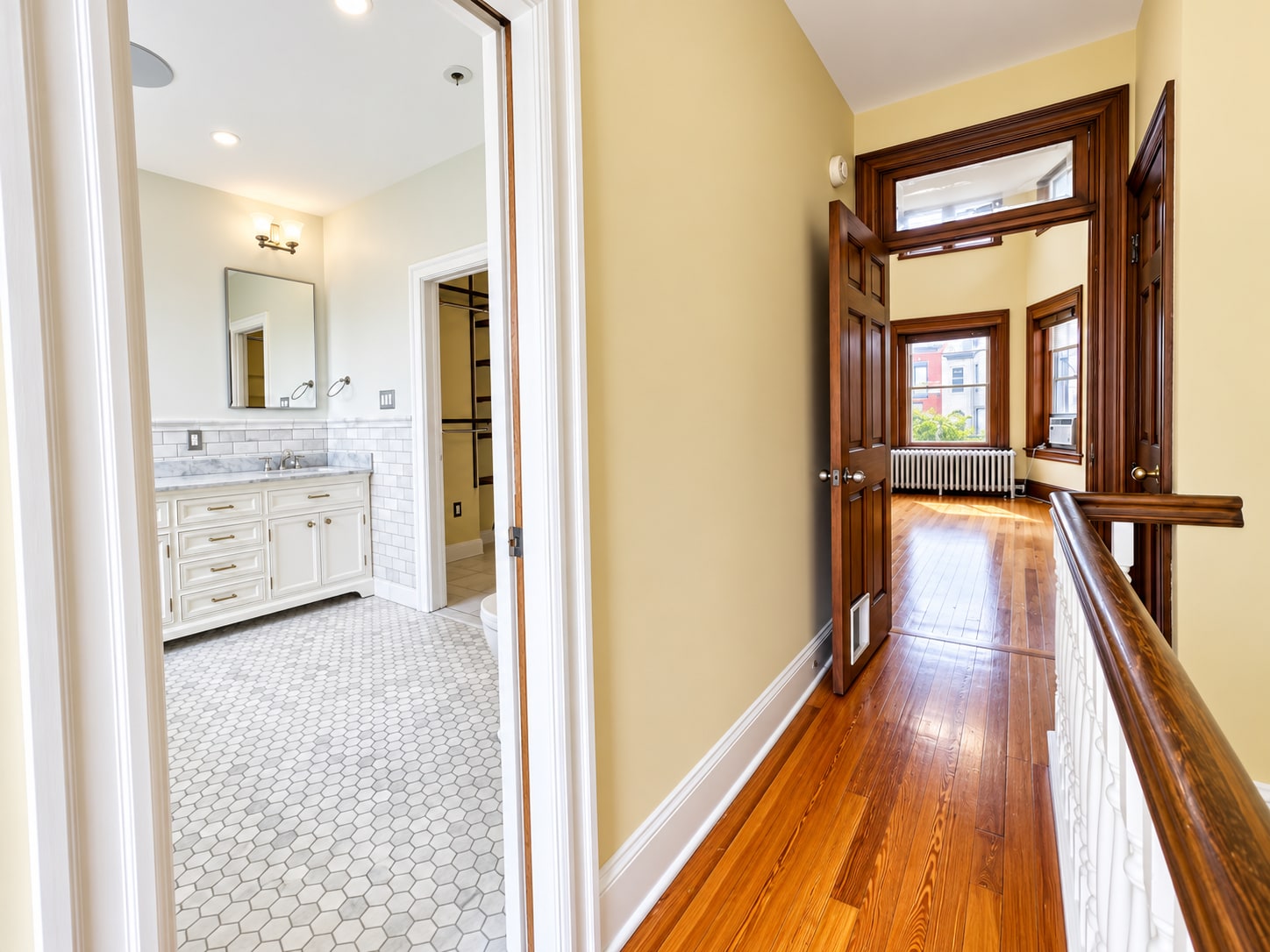 3rd floor master suite with large bedroom, walk-in closet and renovated bathrom - 2322 1st St NW