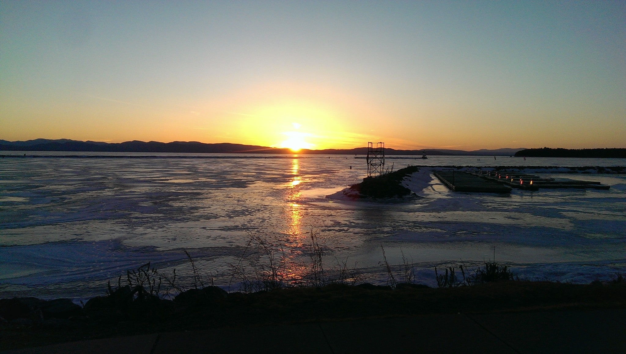 Winter Sunset at Waterfront Park - 216 Lake St
