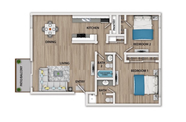 Floorplan - Nordhoff Apartments