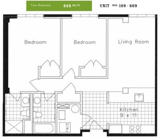 Floorplan - Ten Florence at Central Place