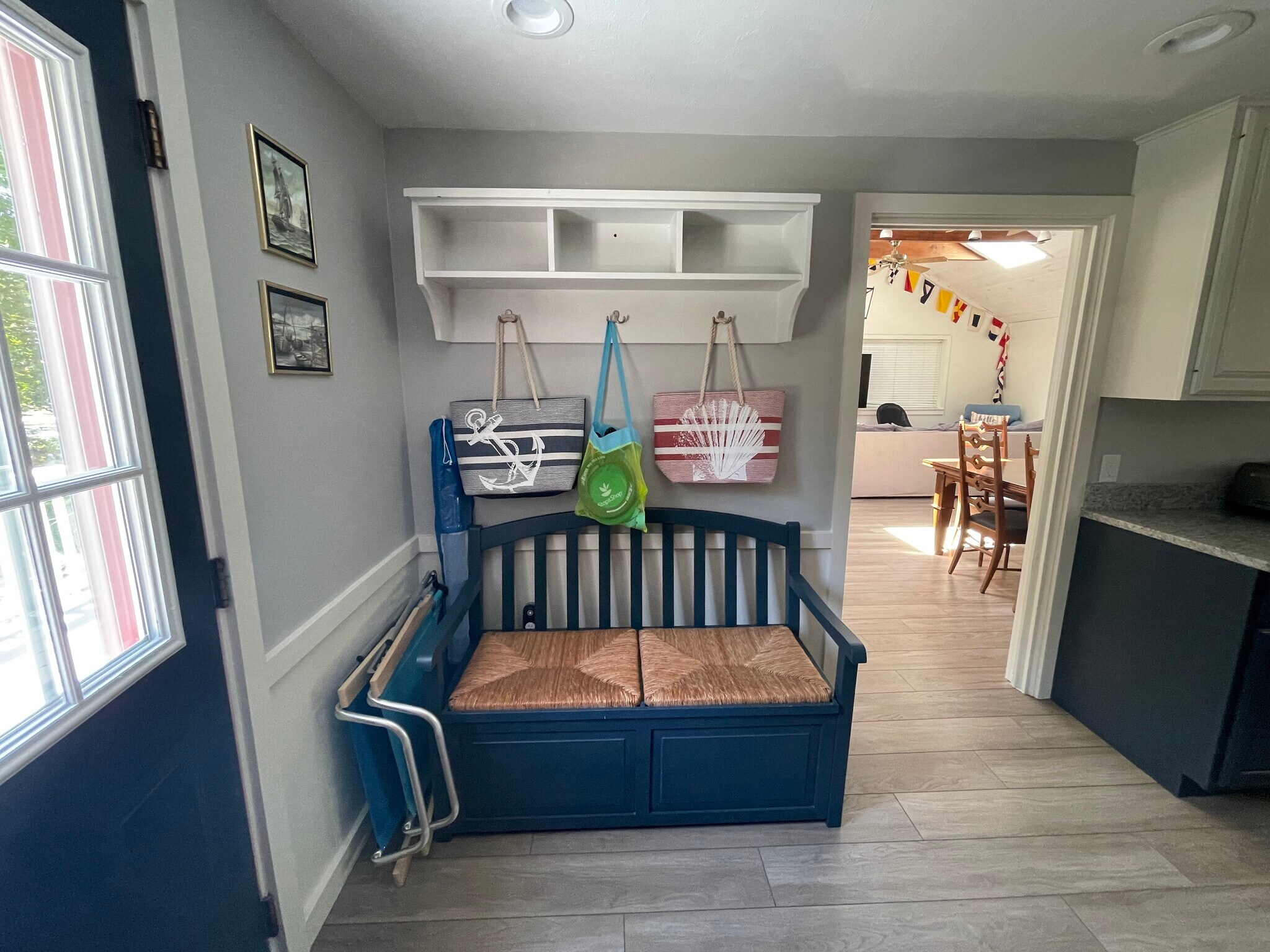 Entryway view - left with built in storage cubbies - 25 Theroux Dr