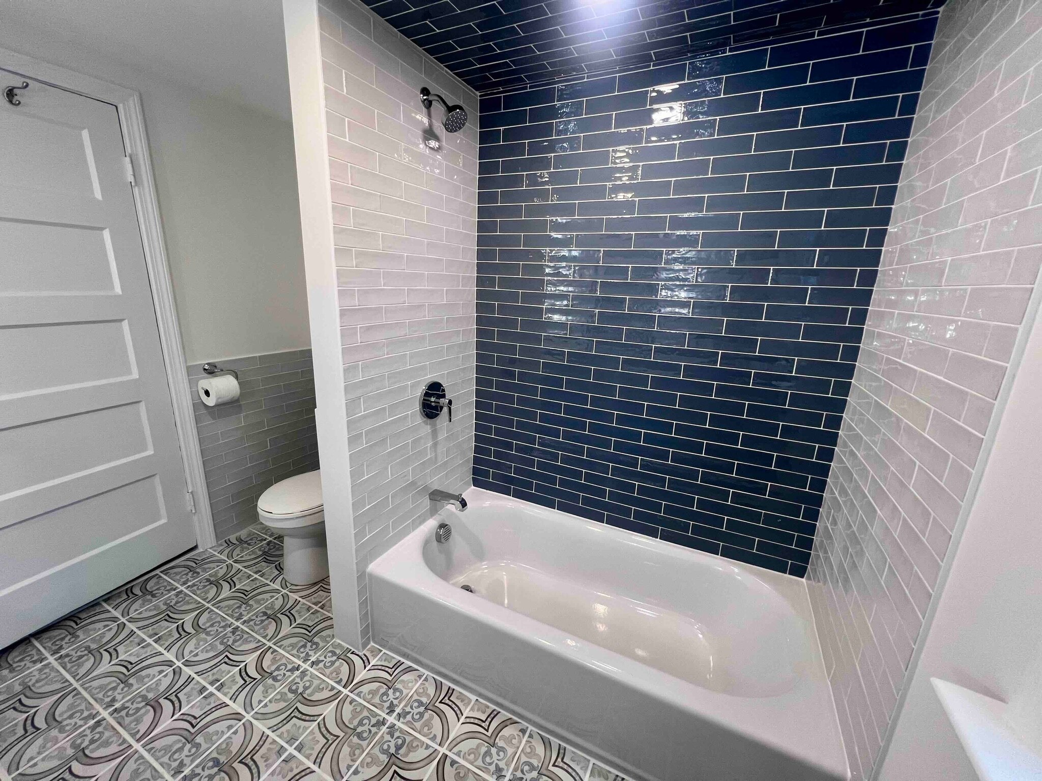 Renovated Full Bathroom with Tile - 61 Wollaston Ave