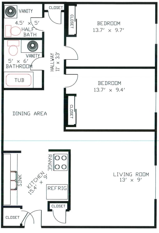 2/2 - L J Apartments