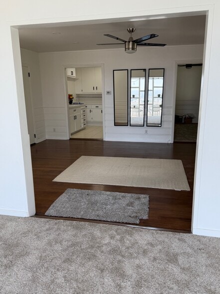 Family Room / Entertainment room looking into living room - 518 1/2 Crane Blvd