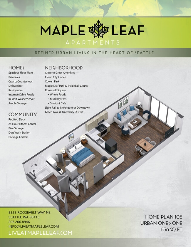 Floorplan - Maple Leaf Apartments