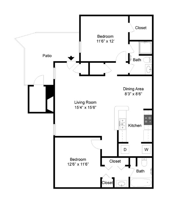 Floorplan - Palmetto Place Apartments