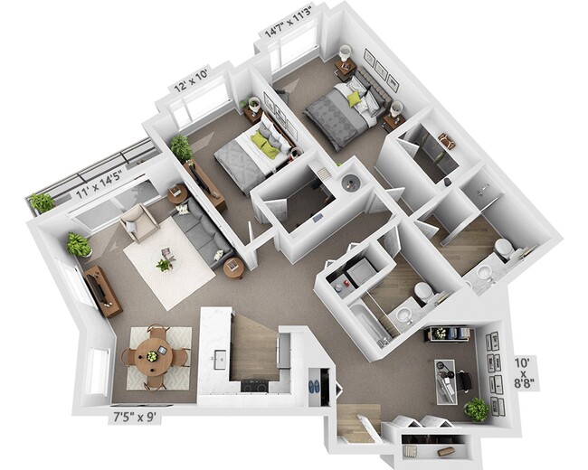 Floorplan - Borgata Apartments