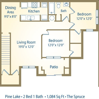 2BR/1BA - Pine Lake