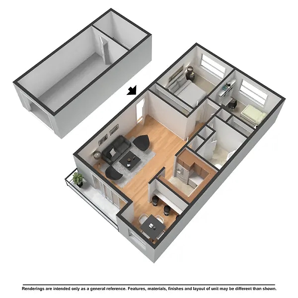2A Two Bedroom - Skyline Lofts