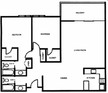 2BR/2BA - The Highlander