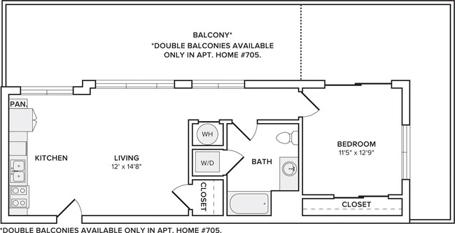 A15 *Note: Double balconies available only in apt. home #705. - Modera New Rochelle