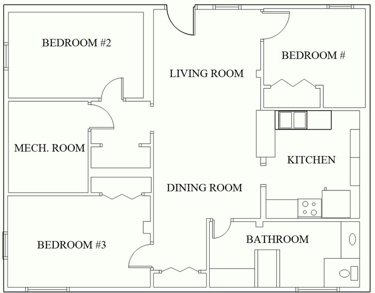 Basement floor plan - 302 E 7th St