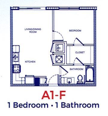 Floorplan - Sailboat Bend II - 55+ Apts.- NO VACANCY