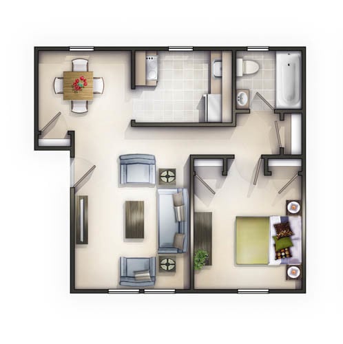 Floorplan - Croydon Manor Apartments