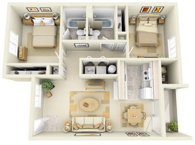 Floorplan - Hathaway Court Apartments