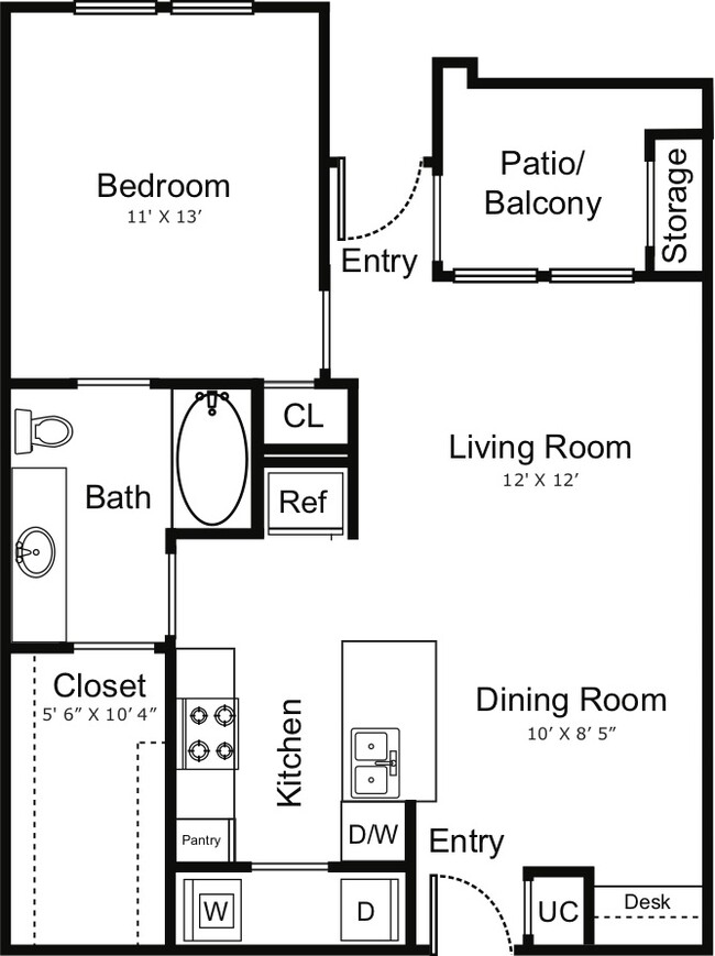 Floorplan - Encore at Home Town Apartments