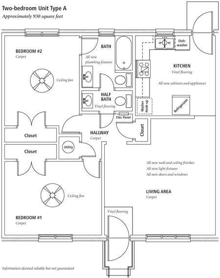 Two Bedroom Unit Type A - Glenbrook Crossing