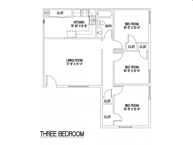 3BR/1BA - Spring Valley Apartments