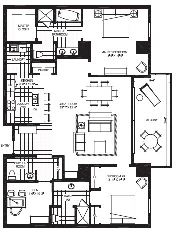 2BR/2.5BA - The Mark