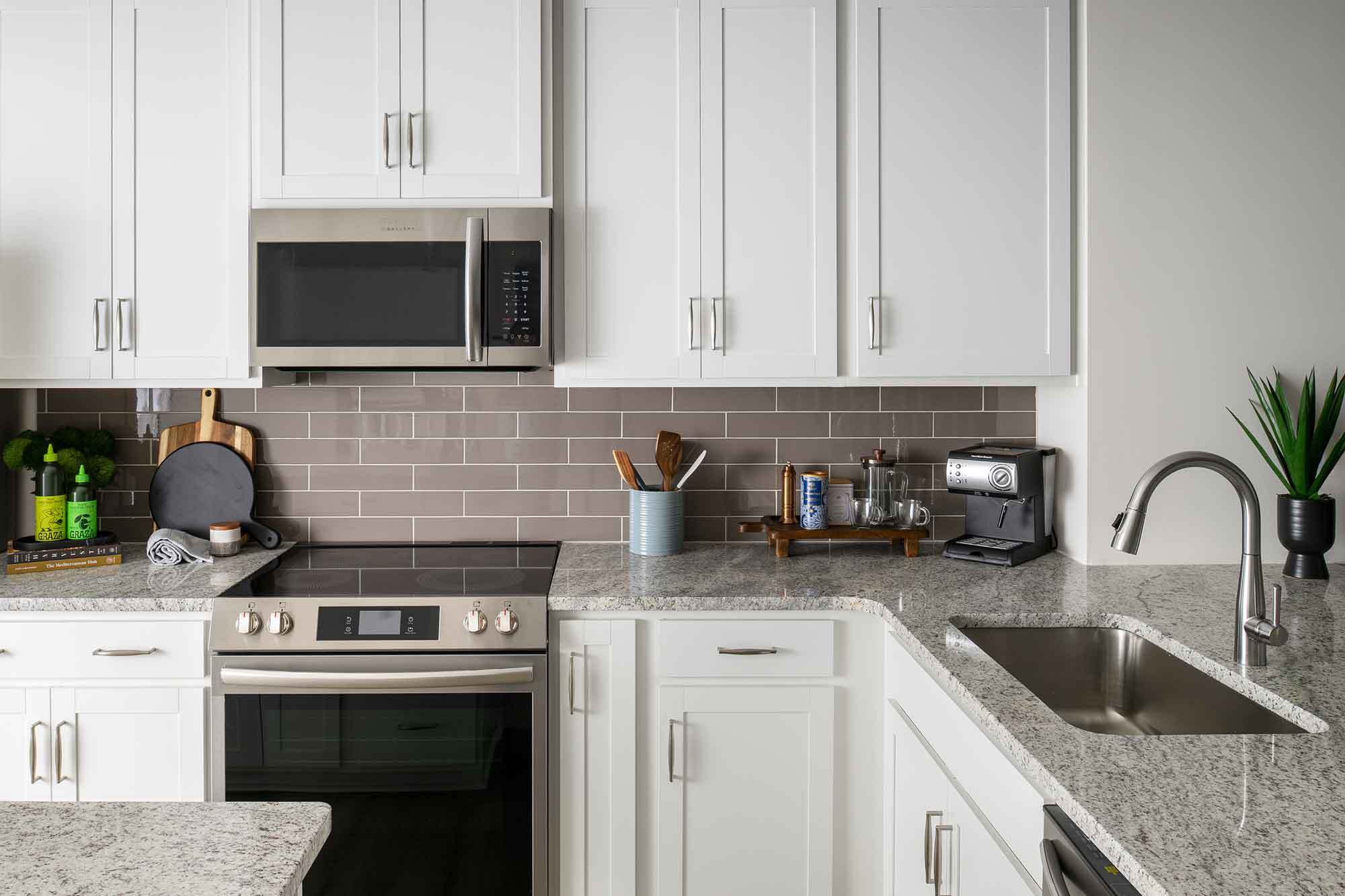 Polished quartz countertops, under-cabinet lighting, and sleek stainless steel appliances - 1421 Lithium Ln