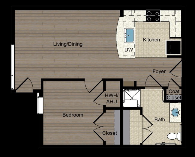 1BR/1BA - Justice Park Apartments
