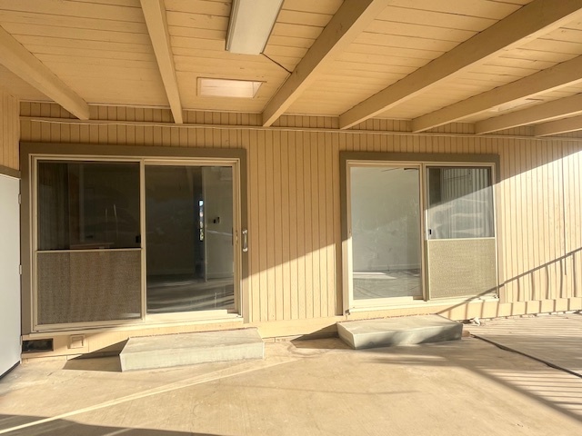 Kitchen patio entrance with cover outdoor patio - 3920 Palm Dr