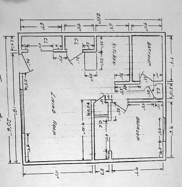 One Bedroom Floor Plan - 419 A Ave N.W UNIT # 1