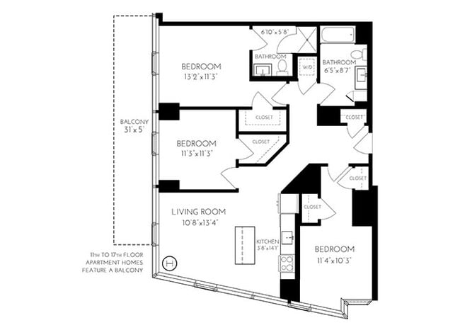Floorplan - The Benjamin Seaport Residences