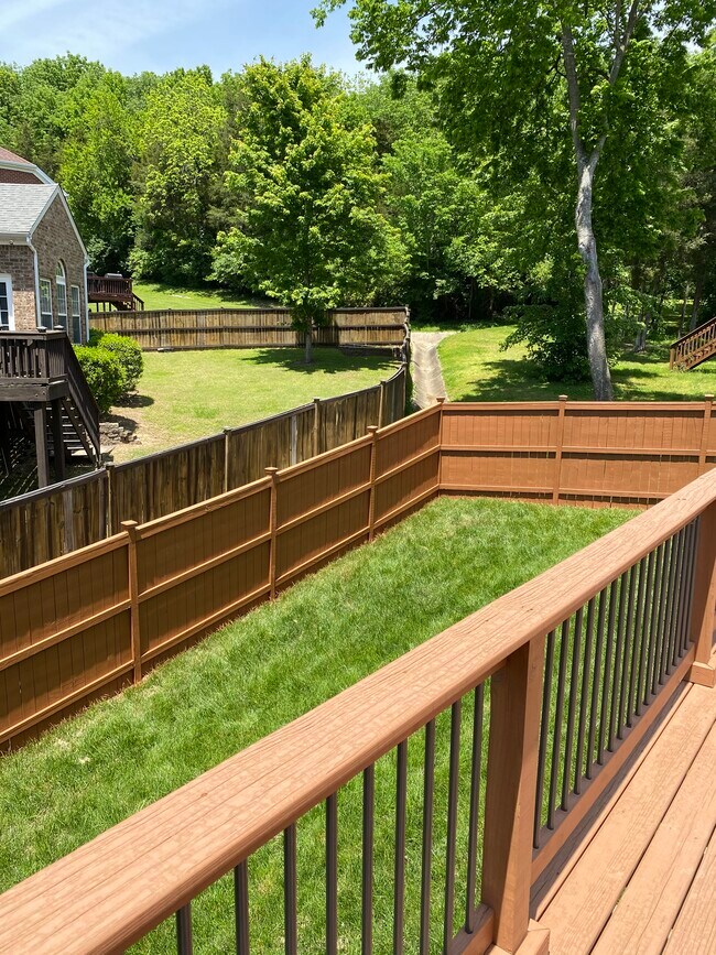 Backyard fenceline - 709 Warmstone Ct