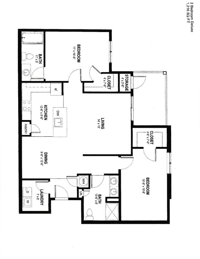Floorplan - The Commons Apartments