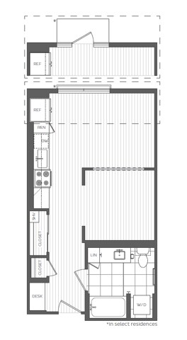 S1a, Studio / 1 Bath - The Overlook at Walnut Creek