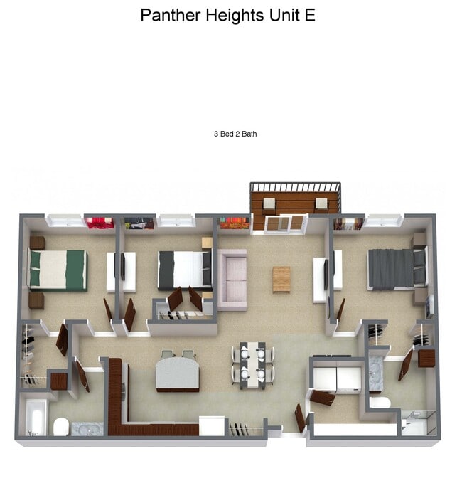 Floorplan - Panther Heights Apartments