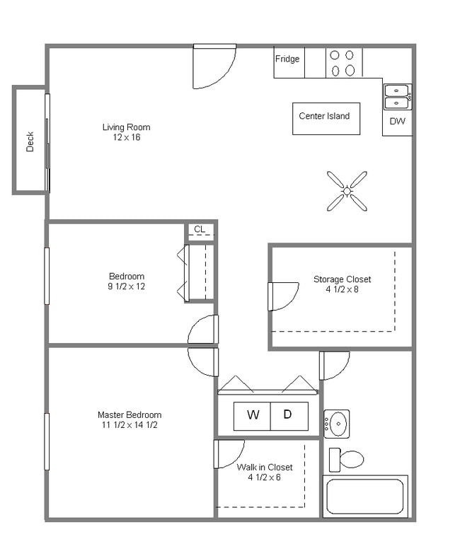 2BR/1BA - Green Gable Apartments