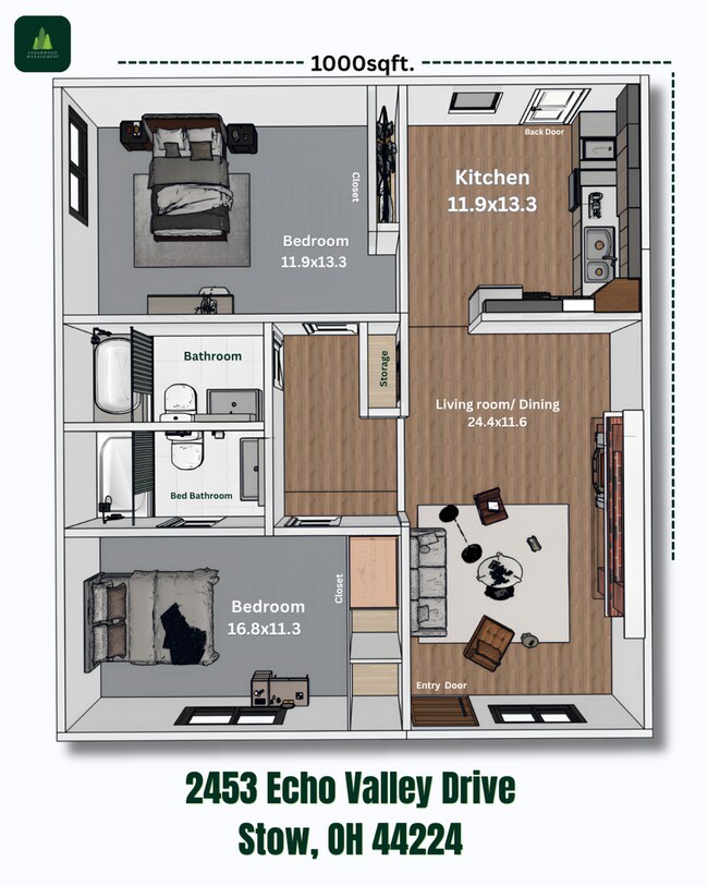 Building Photo - 2-Bedroom Townhouse in Stow, OH – Offering the perfect blend of comfort, convenience, and modern ...